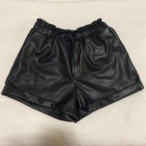 Leather shorts